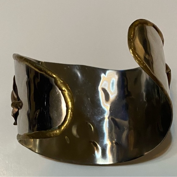 Turquoise and Red Floral Cuff Bracelet - Picture 4 of 9